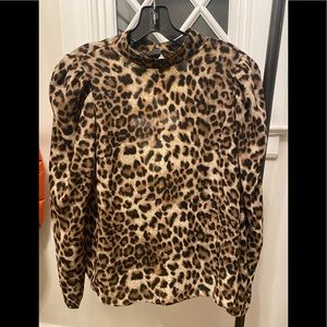 AQUA leopard print top with open back